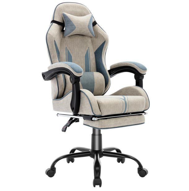 NSMAZXO Gaming Stuhl mit Fußstütze für 65,99€ (statt 110€)