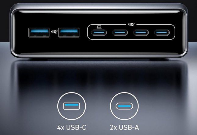 Anker Prime Ladegerät (200W, 6 Ports, GaN) + 240W USB C Kabel für 69,99€ (statt 81€)