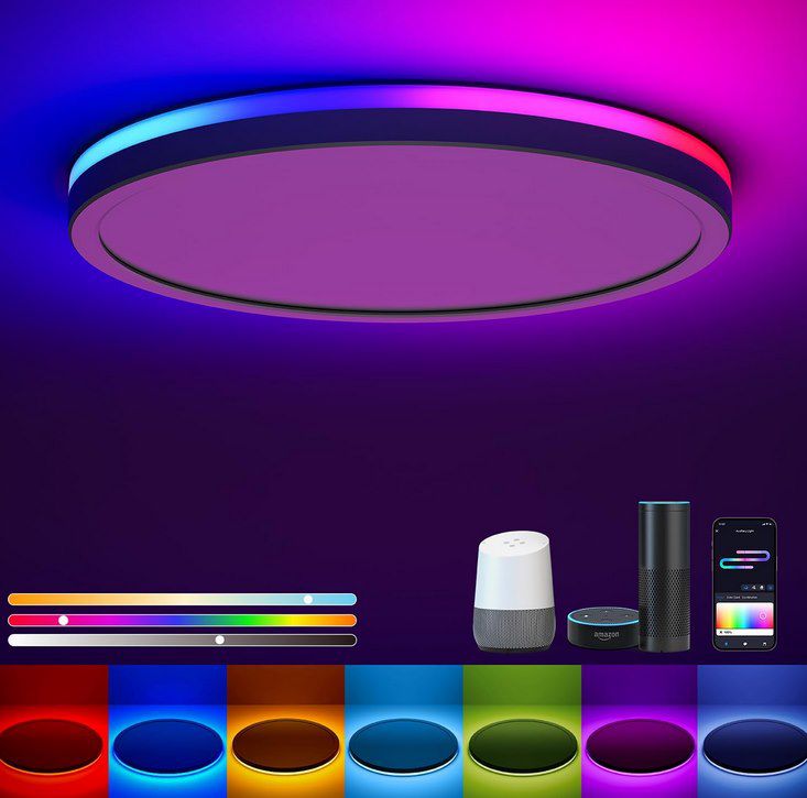 LED RGB Deckenlampe (30cm) mit App Steuerung für 27,49€ (statt 36€)