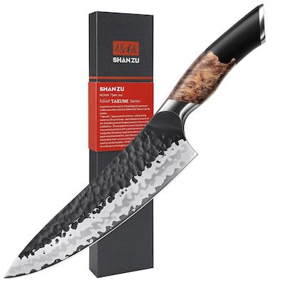 🇯🇵🔪 SHAN ZU handgeschmiedetes Japanisches Küchenmesser mit 20cm für 58,49€ (statt 67€)