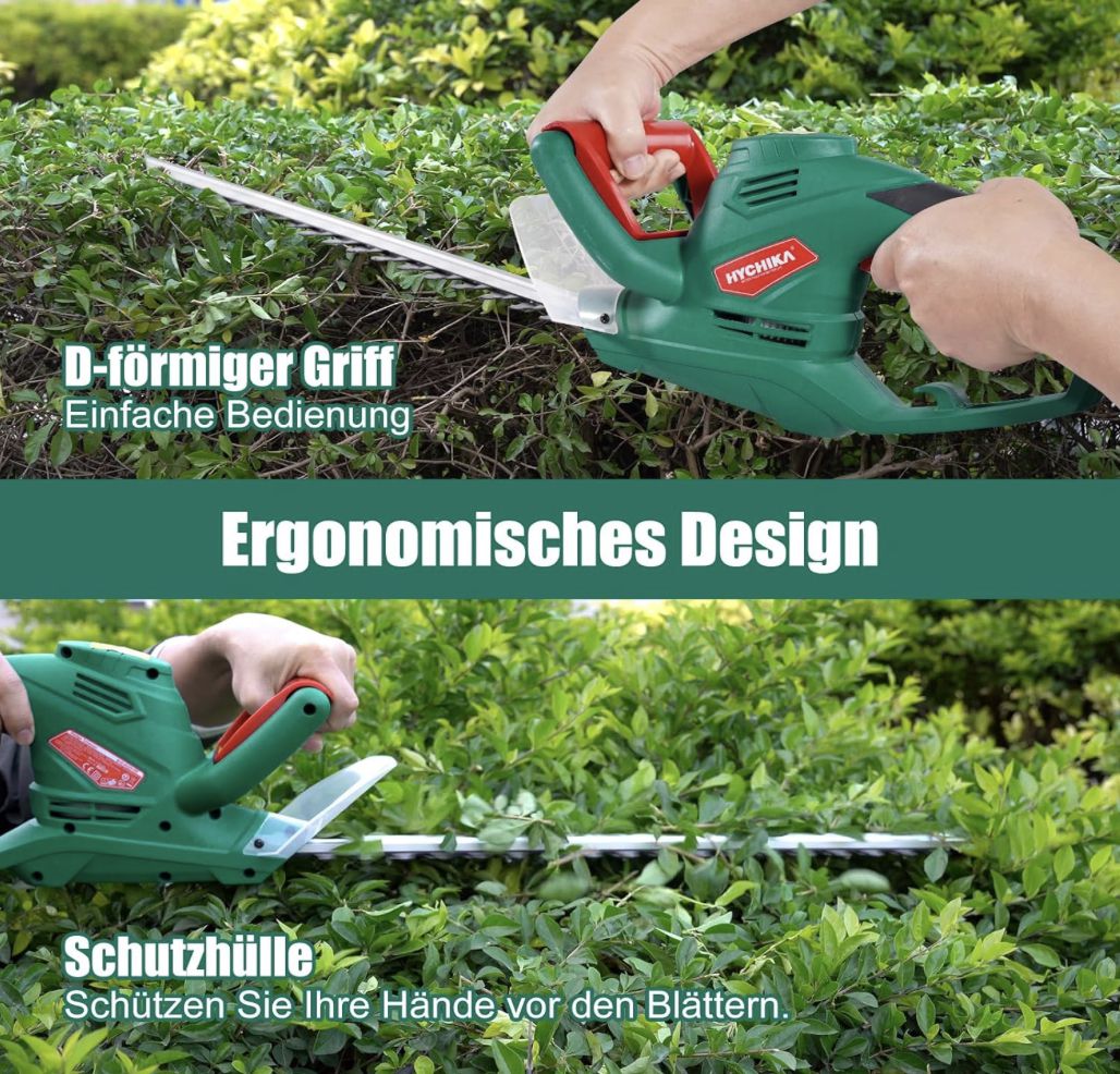 🏡 HYCHIKA Hochleistungs Heckenschere mit 50 cm Doppelklingen für 50,39€ (statt 59€)
