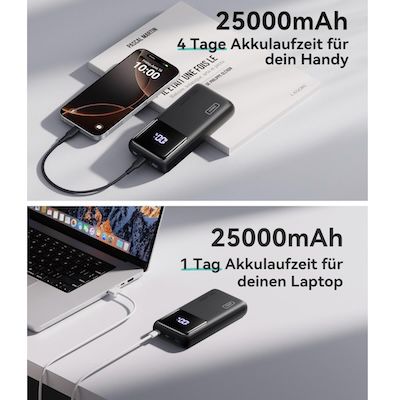 💻🪫🔋 INIU Laptop Power Bank mit 25000mAh & 100W für 50,97€ (statt 64€)