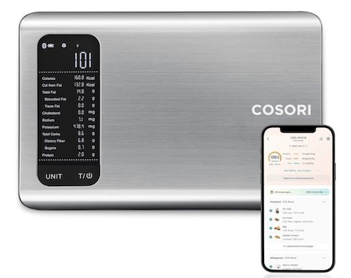 ⚖️📱🥗 Cosori digitale Küchenwaage mit Nährwertberechnung für 33,99€ (statt 45€)