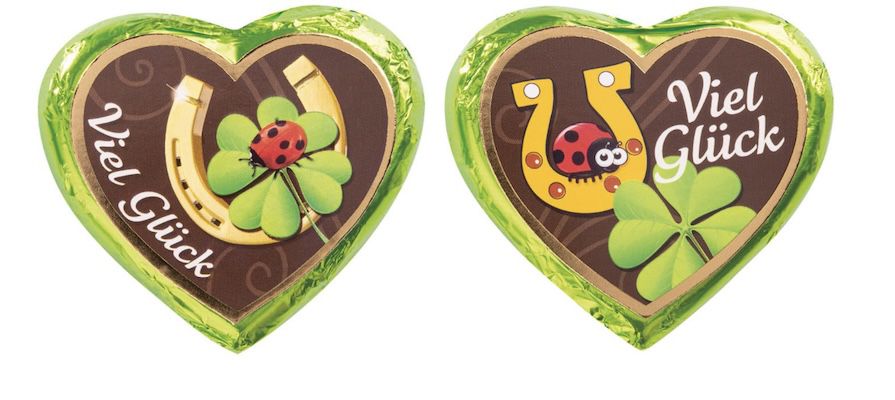 🍀🍫 40 Günthart Pralinenherzen Viel Glück für 25,25€ (statt 40€)