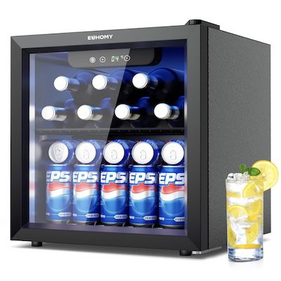 🥤 EUHOMY Mini-Getränkekühlschrank mit Glastür für 144,49€ (statt 170€)