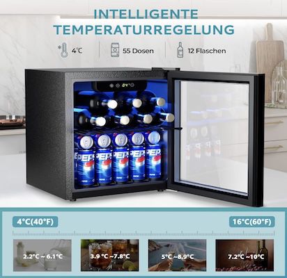 🥤 EUHOMY Mini Getränkekühlschrank mit Glastür für 144,49€ (statt 170€)
