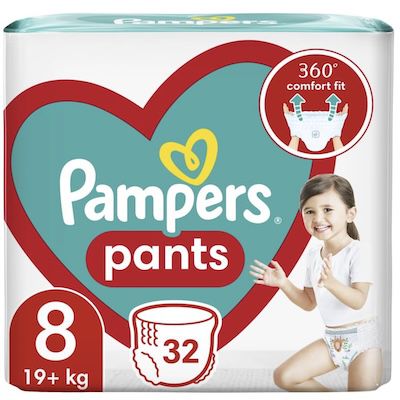 👼🏻 32x Pampers Pants Windelgröße 8 (19+ kg) für 27€ (statt 31€)