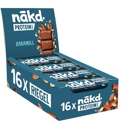 🍫 16 x 45g Nākd. Karamell Protein-Riegel für 13,20€ (statt 17€) 👉🏻 0,83€ pro Stück