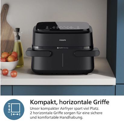 🍗 PHILIPS NA150/00 Heißluftfritteuse mit 7.1L für 100€ (statt 119€)