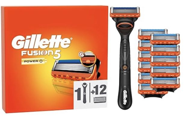 🪒 Gillette Fusion5 Power Rasierer mit 12 Ersatzklingen für 39,99€ (statt 50€)