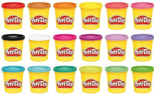 Hasbro Play Doh Knete Super Farbenset mit 18 Dosen für 10,99€ (statt 20€)