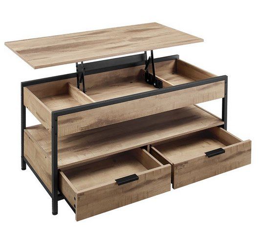 VASAGLE Couchtisch mit Schubladen für 69,99€ (statt 100€)