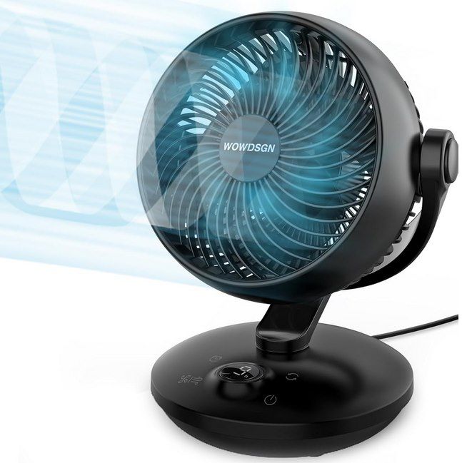 💨 WOWDSGN Tischventilator mit 6 Stufen & Display für 29,24€ (statt 45€)