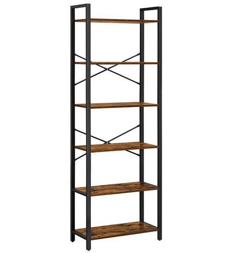 VASAGLE Standregal mit 6 Ebenen (30 x 66 x 186) für 42,99€ (statt 55€)