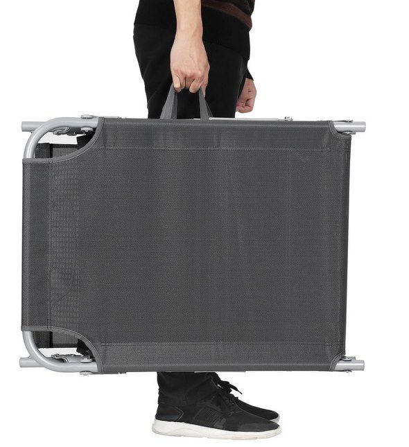 ☀️ Songmics Liege mit Sonnendach in Dunkelgrau für 38,99€ (statt 52€)