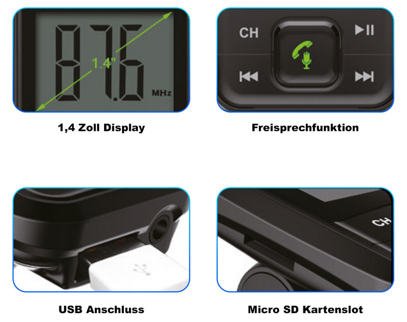 EAXUS FM Bluetooth Kfz. Transmitter für 9,99€ (statt 14€)