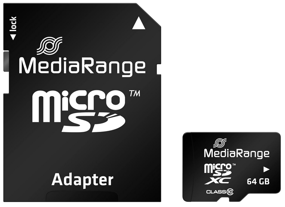 Mediarange MR955 Micro SDXC Karte 64GB Speicherkarte für 4,99€ (statt 9€)