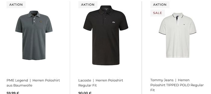 engelhorn 👕 25% Rabatt auf Poloshirts von BOSS, Lacoste, Hilfiger uvm.