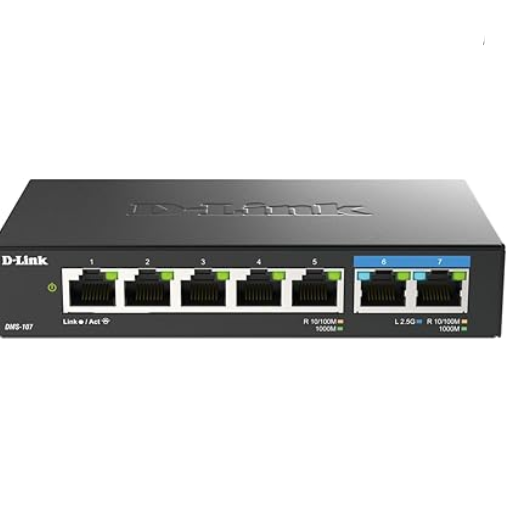 📡D-LINK DMS-107 7-Port Multi-Gigabit Switch für 39€ (statt 60€)