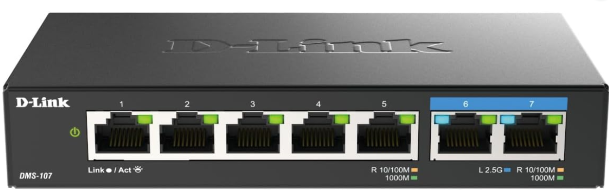 📡D LINK DMS 107 7 Port Multi Gigabit Switch für 39€ (statt 60€)