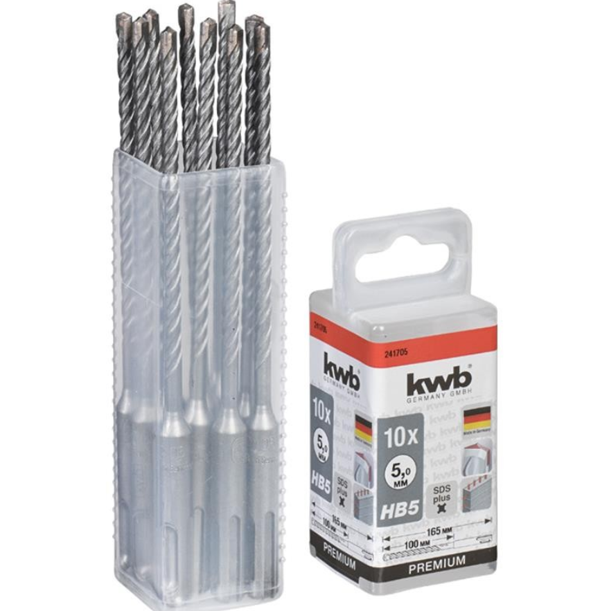 10x KWB HB5 SDS Plus Hammerbohrer 165/100 mm Ø 5 mm für 14,90€ (statt 57€?)