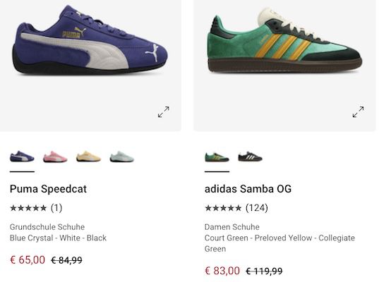 👟 Foot Locker: 2 Paar kaufen und 40% Rabatt auf das 2. Paar