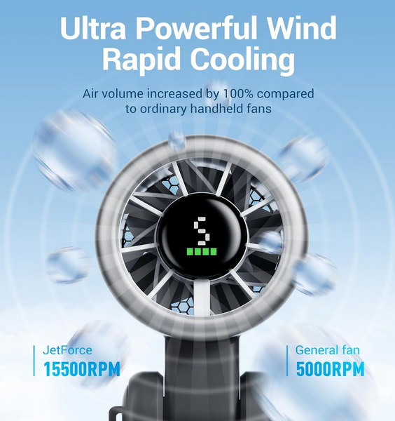Diveblues Tragbarer Akku Turbo Handventilator für 11,39€ (statt 19€)