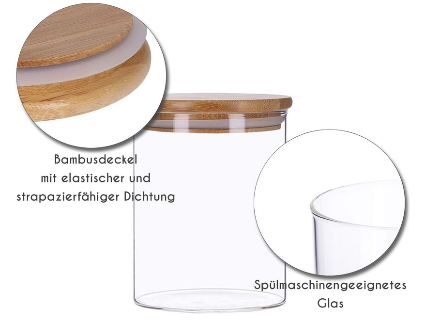 TP 8er Set Vorratsgläser mit Deckel + 8x Kreidesticker für 29,99€ (statt 35€)