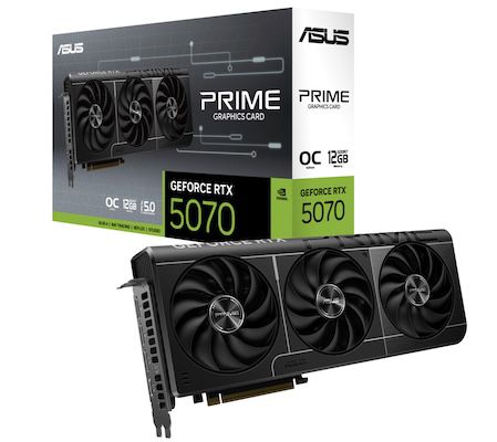 ASUS Prime GeForce RTX 5070 12GB GDDR7 OC Edition für 517,71€ (statt 579€)