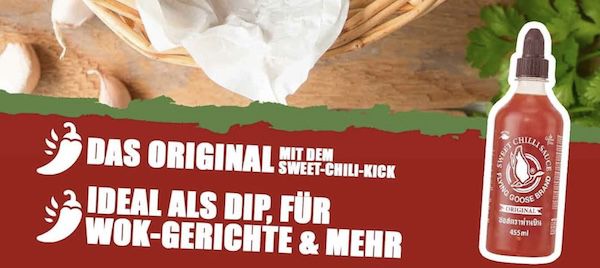 🌶️ 455 ml FLYING GOOSE Sriracha Sweet Chilli Sauce ab 3,31€ (statt 4,49€)