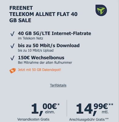 ⌚️ Telekom Allnet Flat mit 40GB für 14,99€ mtl. + Redmi Watch 5 nur 1€ + 246€ Bonus