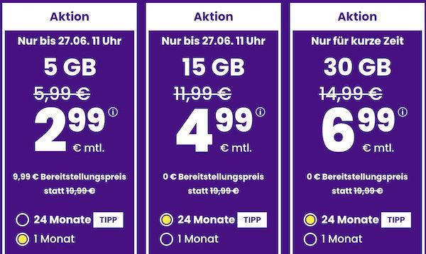 📱 sim24 Allnet Flat mit 5GB für nur 2,99€ mtl.   monatlich kündbar!