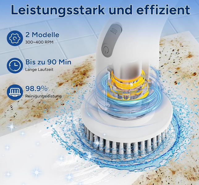 NanoMin 13 in 1 elektrische Akku Reinigungsbürste mit Verlängerungsgriff für 12,95€ (statt 27€)