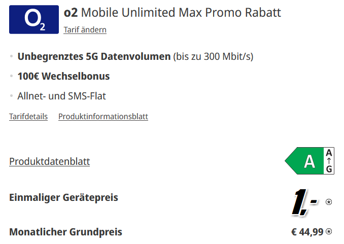 📱 Google Pixel 9 Pro für 1€ + O2 Allnet 5G Unlimited  44,99€ mtl. + 100€ Bonus