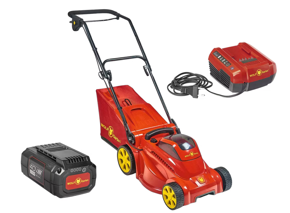 🏡 WOLF-Garten LYCOS 40/340 M Akku-Rasenmäher für 108,90€ (statt 178€)