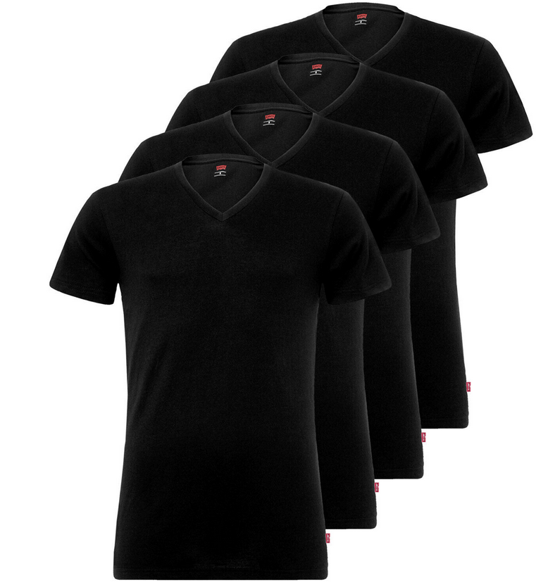 4er Pack Levis Herren T Shirts: Crew Neck u. V Neck für 37,99€ (statt 49€)