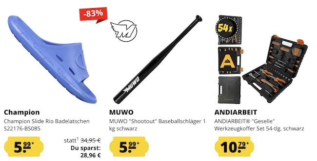🔥 SportSpar  97% Preissturz Sale + 5€ Gutschein   z.B. Werkzeugkoffer ab 10,79€
