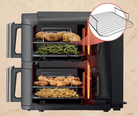 🍗 Ninja SL400EU Doppel Heißluftfritteuse (9,5L) für 143,99€ (statt 165€)