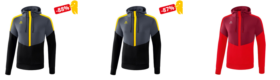 🥼 Erima Squad Herren und Kids Hoodie für je 12,98€ (statt 19€)