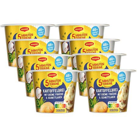 🥔 8er Pack Maggi 5 Minuten Terrine Kartoffelbrei mit Creme Fraiche ab 7,60€ (statt 12€)