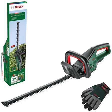 🏡 Bosch UniversalHedgeCut 18V-50 Akku-Heckenschere + Handschuhe für 96€ (statt 131€)