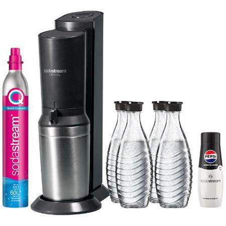 🚰 SodaStream Crystal 3.0 Sprudler mit 4 Flaschen + Sirup + CO2 für 108,99€ (statt 143€)