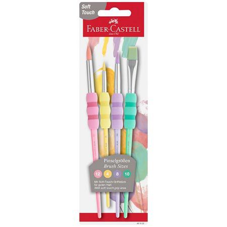 🖌️ 4er Set Faber-Castell Pinsel Set mit Softgriffstück für 3,89€ (statt 6€)