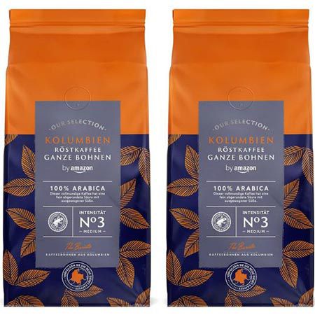 ☕ 2 x 500g by Amazon Kolumbien Kaffeebohnen ab 14,63€