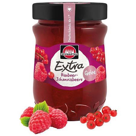 🍞 Schwartau Extra Himbeer Johannisbeere Gelee, 340g ab 1,97€ (statt 3€)