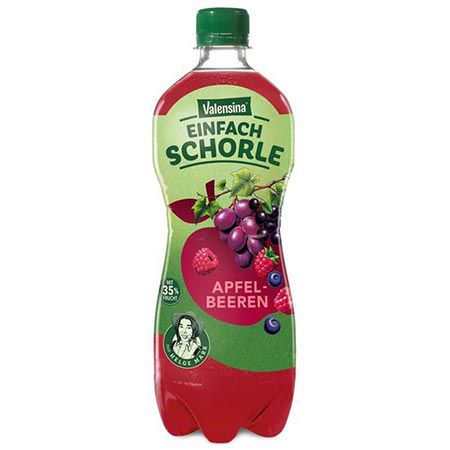 🥤 6er Pack Valensina Einfach Schorle Apfel Beeren, 0,75l ab 6,42€ (statt 9€)