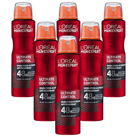 😰 6er Pack LOréal Men Expert Ultimate Control Deo ab 9,67€ (statt 16€)