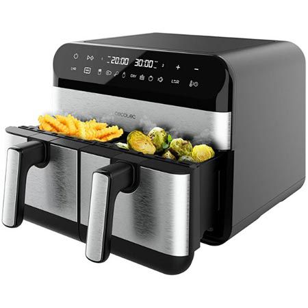 🍟 Cecotec CecoFry Advance Double Heißluftfritteuse, 9L für 89€ (statt 106€)