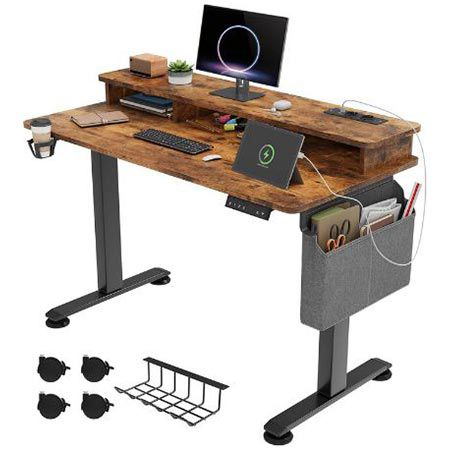 Yitahome Elektrisch Höhenverstellbarer Schreibtisch, 120x60cm für 81,59€ (statt 136€)