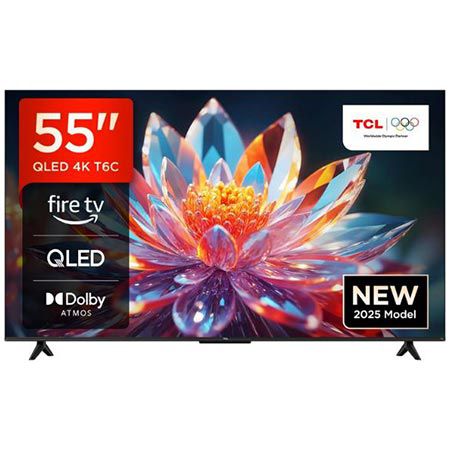 📺 TCL 55T6C 55″ 4K QLED HDR Fire TV mit Dolby Vision & Atmos, HDR10+ für 379€ (statt 419€)